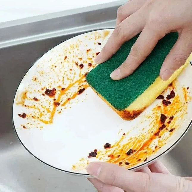 Super-Absorbent Versatile Cleaning Sponges - Effective Dish Brushes for Stubborn Stains and Pot Scrubbing (Multiple Pack Sizes Available)