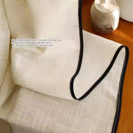 Cream Linen Gauze Curtains - Luxury Tulle Design