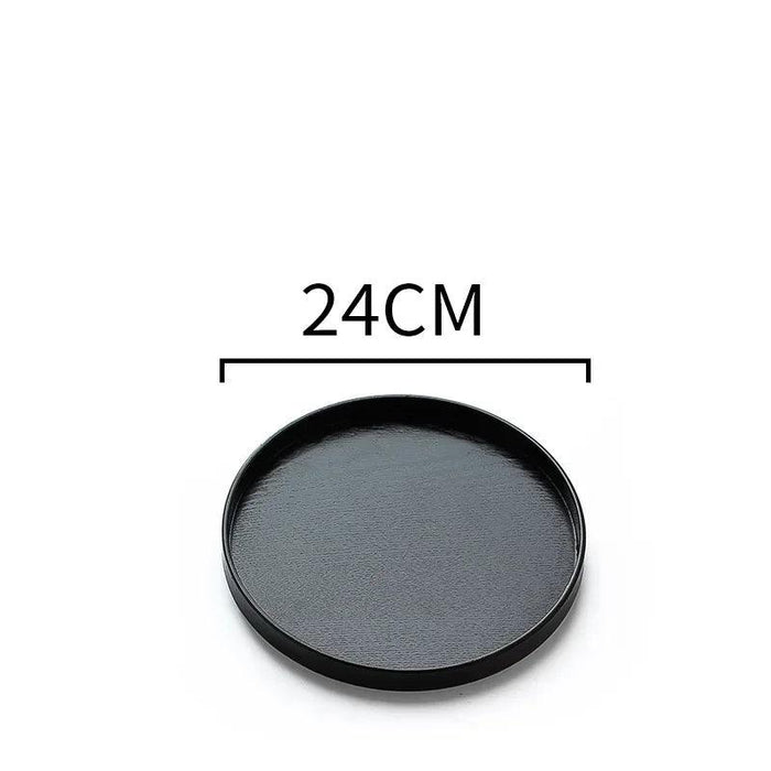 Elegant Round Wooden Tea Tray for Chinese Kung Fu Tea and Snacks