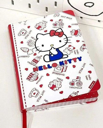 Hello Kitty Cute Heart Design Coloring Journal - Adorable Anime Notebook for Creative Mindfulness