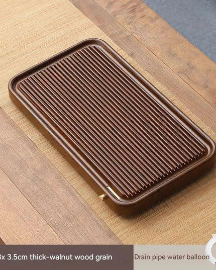 Elegant Bamboo Tea Tray with Drainage for Traditional Kung Fu Ceremony