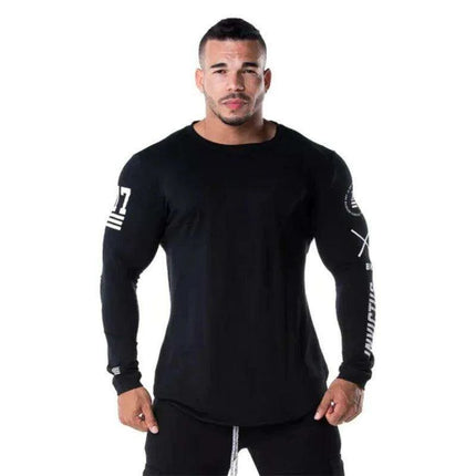 Men's Performance Long Sleeve Athletic T-Shirt - Ideal for Running and Training