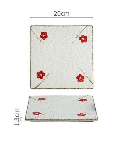 Elegant Japanese Square Platter for Stunning Culinary Presentations