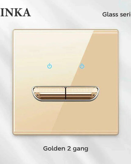 Elegant LED Crystal Glass Light Switch Panel - Versatile Multi-Gang Control System