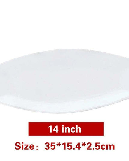 Elegant Steamed Fish Motif Ceramic Sushi Serving Plate Set