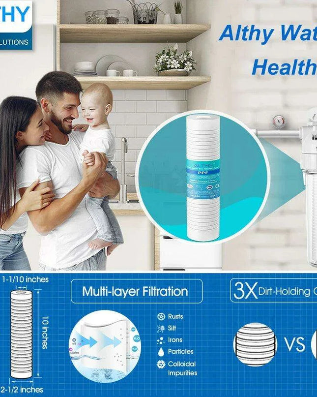 Advanced 5 Micron Sediment Filtration System with Polypropylene Pre-Filter for Superior Water Purity