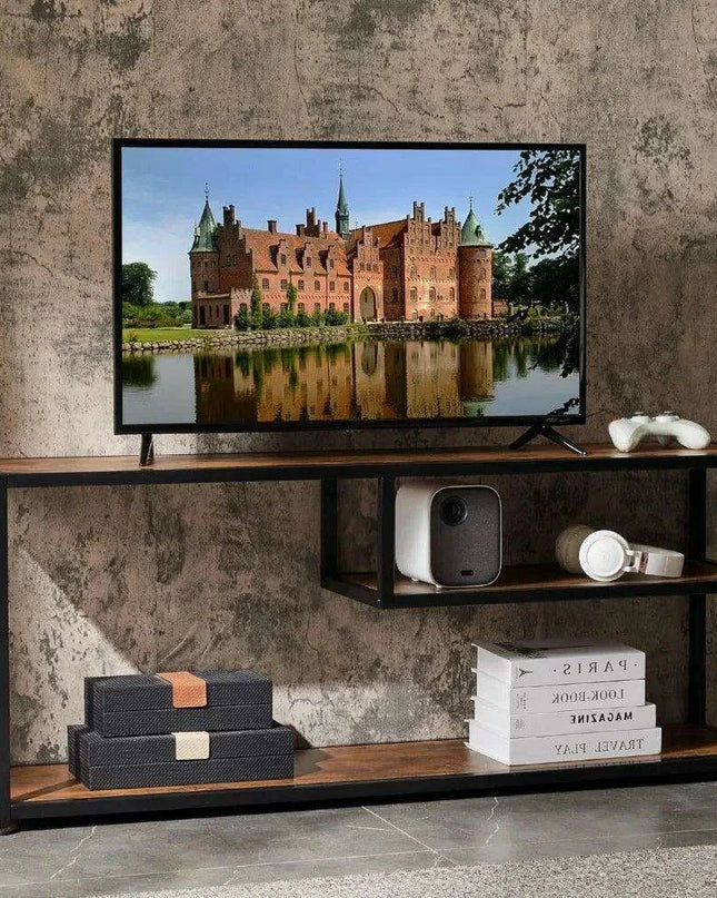 Contemporary 65" TV Stand with Unique 2+3 Storage Design - Versatile Entertainment Solution