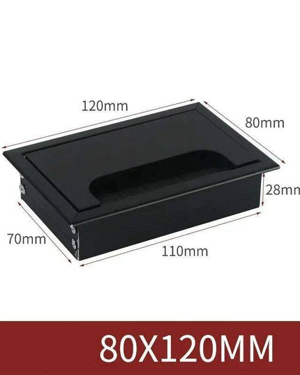 Sleek Rotatable Aluminum Desk Cable Management Grommet with Flip-Top Access