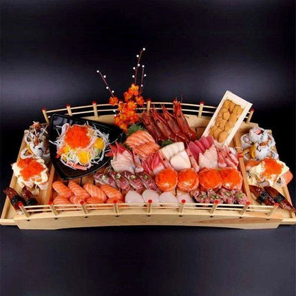 Elegant Dragon Boat Sushi Platter for Sashimi Lovers