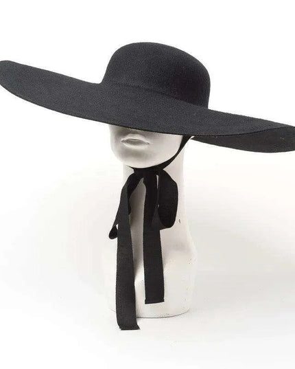 Wide Brim Wool Felt Fedora Hat for Men and Women