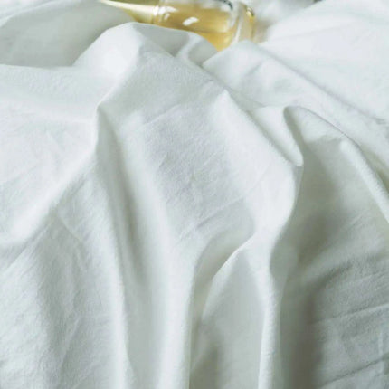 Romantic Vintage White Ruffled King Duvet Cover Set - 100% Cotton Lace Bedding 4pcs