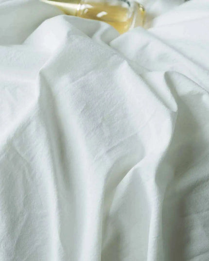 Romantic Vintage White Ruffled King Duvet Cover Set - 100% Cotton Lace Bedding 4pcs