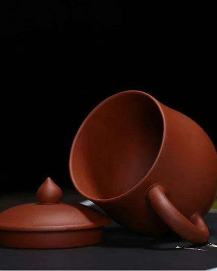 Elegant Yixing Purple Clay Teacup with Lid