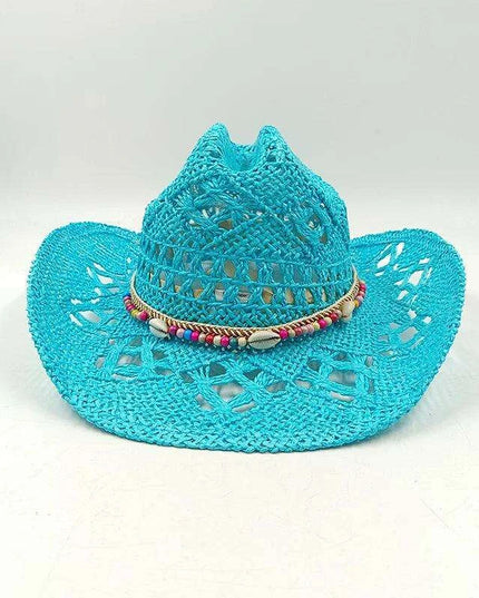 Handcrafted Unisex Denim Straw Cowboy Hat for Ultimate Summer Sun Protection