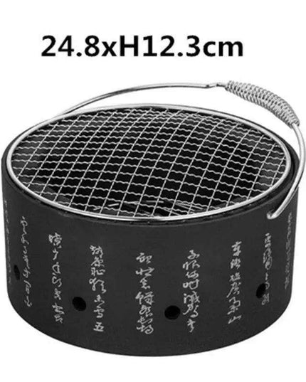 Portable Japanese & Korean Charcoal BBQ Grill Kit with Aluminium Alloy Stove: Your Ultimate Grilling Companion