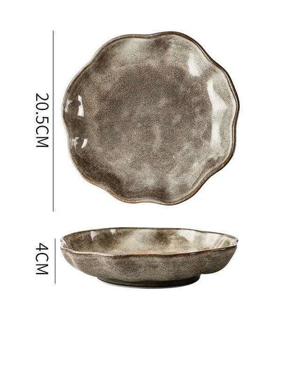 Artisan Hammered Ceramic Dish Set for Sophisticated Dining