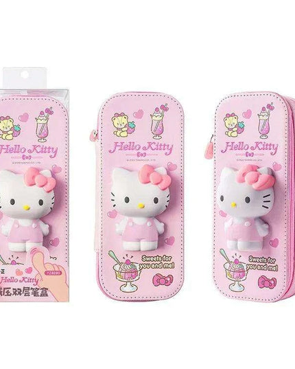 Kuromi & Cinnamoroll Anime-Inspired Pencil Case - Stylish and Functional Stationery Organizer