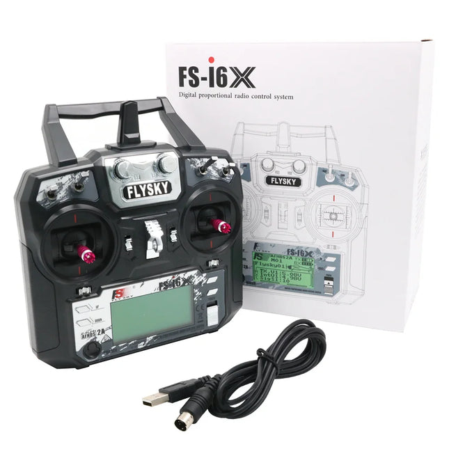 Flysky FS-i6X 10CH 2.4G AFHDS 2A RC Transmitter — Mode 1 & 2, X6B / IA6B / IA10B / A8S Receiver or Transmitter Only