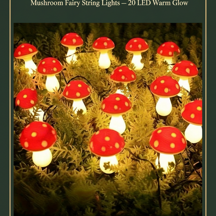 Solar Mushroom Garden Ground Light | 8 & 12 LED, 8 Lighting Modes, Warm White