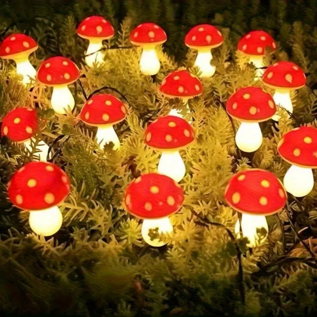 Shop1104335818 Solar Mushroom Ground Plug Light - 8 Lighting Modes, Wa