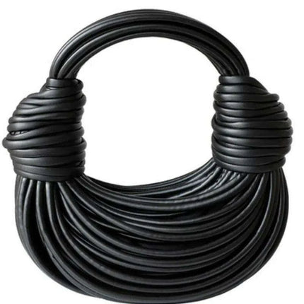 Lavish Gold Handcrafted Hobo Bag Set with Stylish Rope Accents