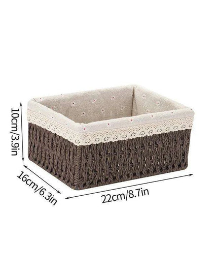 Stylish Woven Storage Basket – Versatile Organizer for Toys, Snacks, and Clothing with Convenient Handles