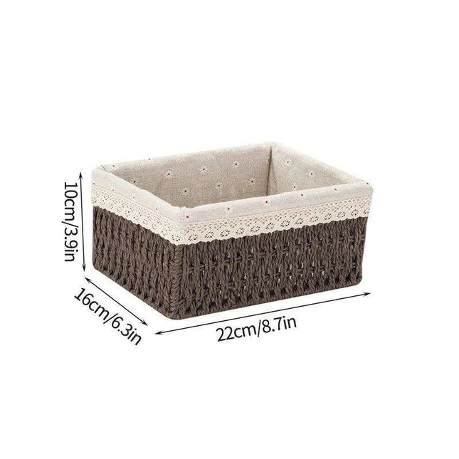 Stylish Woven Storage Basket – Versatile Organizer for Toys, Snacks, and Clothing with Convenient Handles