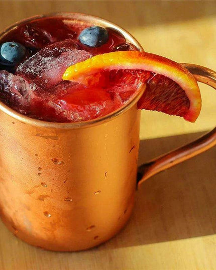 Elegant Handcrafted Copper Cocktail Mug with Stylish Handle