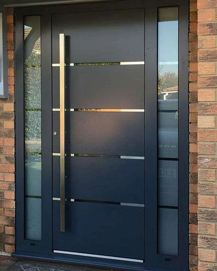 Luxurious Stainless Steel Pivot Entry Door for High-End Homes