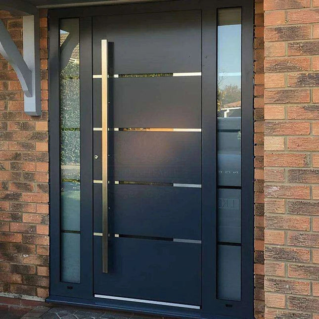 Luxurious Stainless Steel Pivot Entry Door for High-End Homes