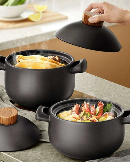 MasterChef's Premium Ceramic Stew Pot for Gas Stove Culinary Excellence