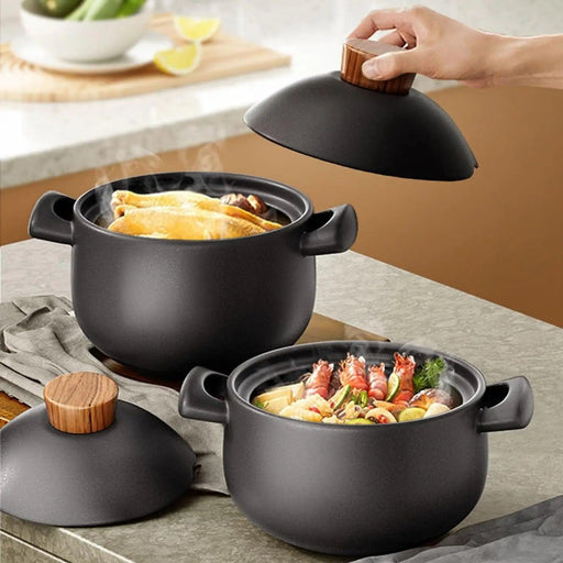 MasterChef's Premium Ceramic Stew Pot for Gas Stove Culinary Excellence