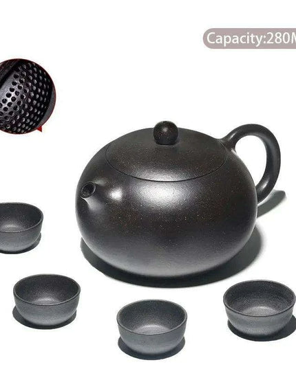 Handcrafted Authentic Purple Clay Teapot with Unique Filtering System