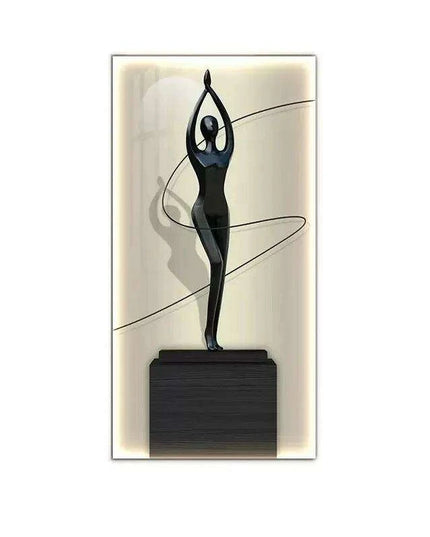 Contemporary Crystal-Embellished LED Wall Light - Artistic Home Illumination Decor