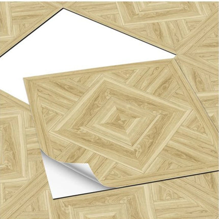 My Funny Life Self-Adhesive Wood Grain Floor Wallpaper - Thickened, Pe