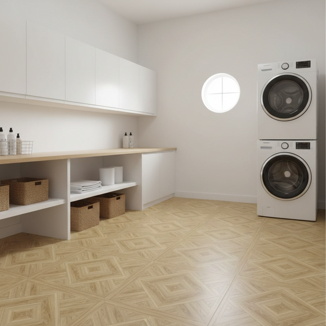 Self-Adhesive Wood Grain Floor Tiles — Peel & Stick, 30×30 cm