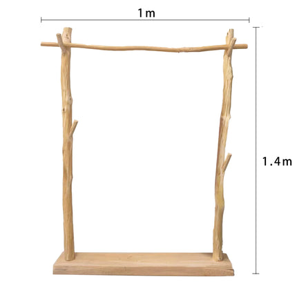 Hongding2 Japandi Style Clothes Rack - Stylish Wood Design & Display