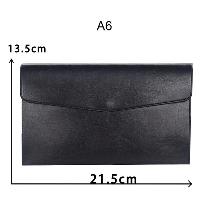 Sophisticated PU Leather Business Portfolio with Ample Storage