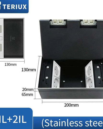 Interchangeable Stainless Steel Floor Socket with Custom Modular Design