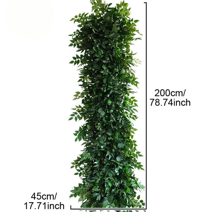 Artificial Flower Row Green Plant Leaf Wreath Table Flowers Strip Runn