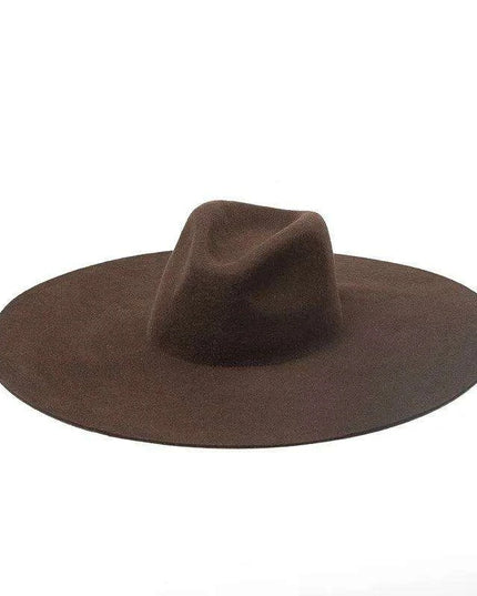 Wide Brim Wool Felt Fedora Hat for Men and Women