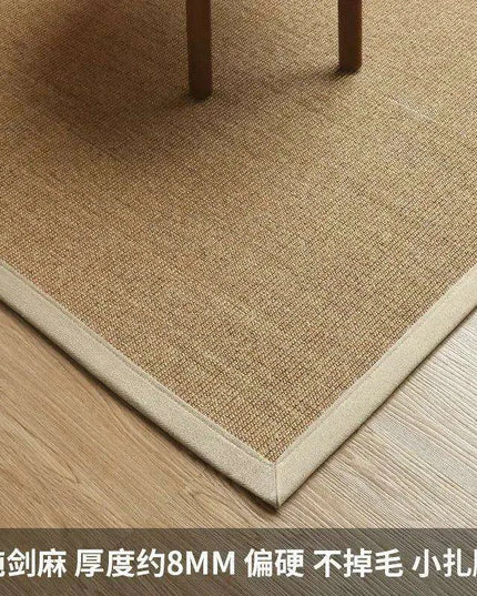 Vintage Chinese-Inspired 100% Sisal Tatami Floor Mat - Elegant 200x300cm Rug for Living Room, Bedroom, and Tea Table