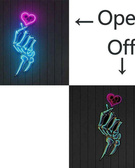 Customizable Neon Cartoon LED Wall Art Light with Dimming Features for Unique Room Decor