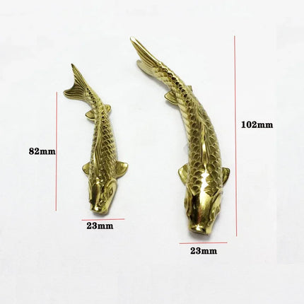 Brass Koi Fish Creative Modern Home Room Decorations Trinkets Indoor D