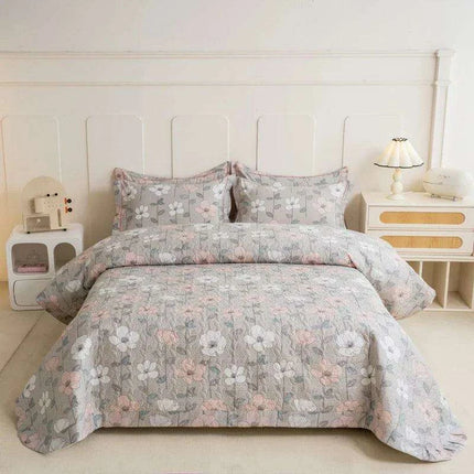 Chic 100% Cotton Plaid Coverlet Set for Double Beds - Multi-Functional Bedspread
