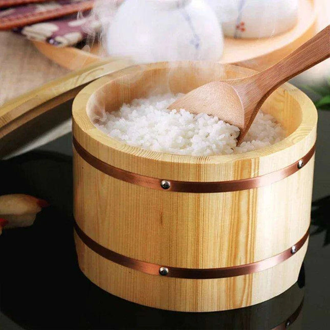 Rustic Wood Rice Serving Bowl - The Essential Dining Companion