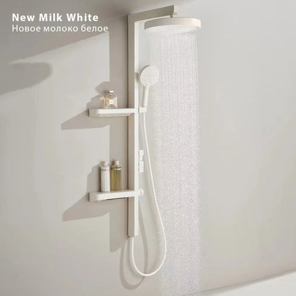 Wall-Mounted Smart LED Rainfall Shower System with Digital Dis