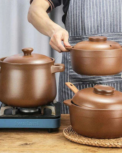 Premium Unglazed High-Temperature Clay Casserole Pot