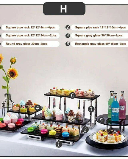 Elegant Stainless Steel Tea Buffet Stand for Sophisticated Entertaining