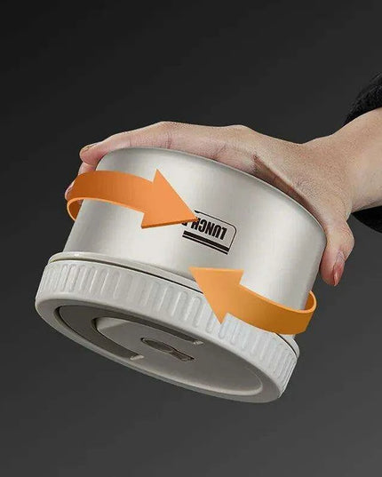 Stainless Steel Thermal Bento Lunch Box Set with Portable Stackable Design